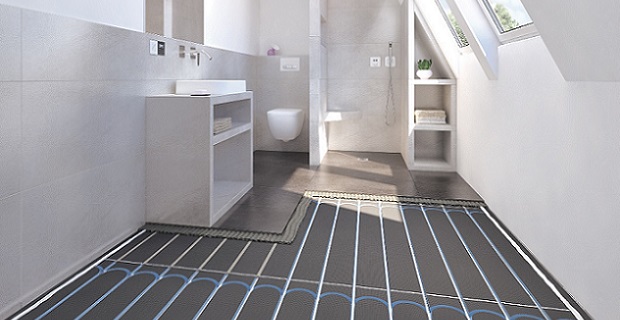 Il sistema  a secco per la posa del pavimento radiante con pannelli Wedi PreLine di Wedi.  