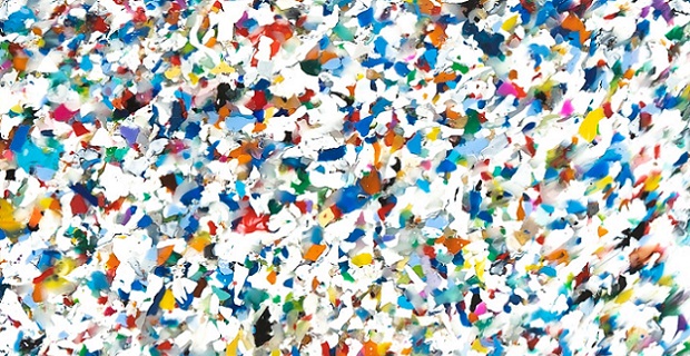 Texture tipica del pannello in plastica riciclata Wasbottle Paint