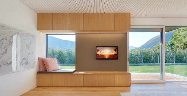 interni casa moderna legno