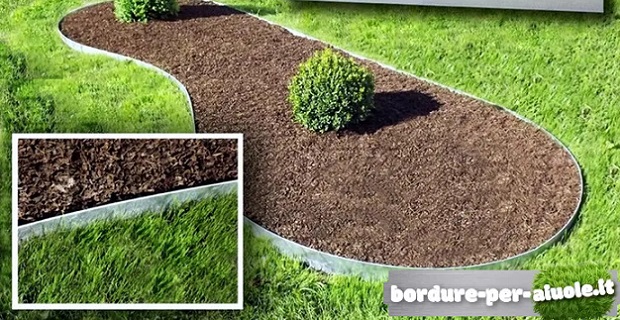 decorazione giardino aiuole con bordure