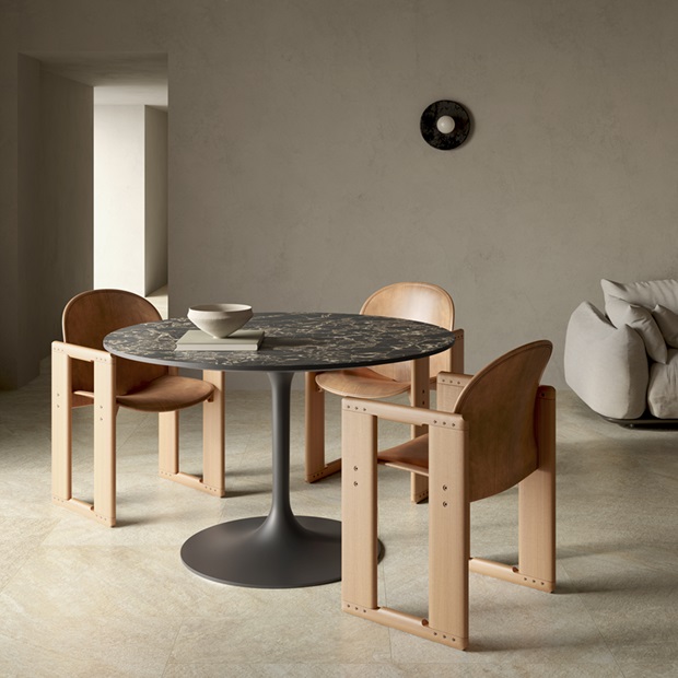 Tavolo rotondo con supporto centrale Convivialis Ellipse