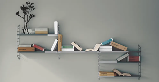 ‘String’ shelving system di Nisse e Kajsa Strinning