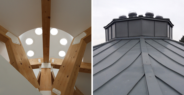 dettaglio interno esterno tetto
